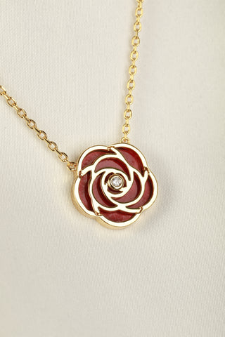  (اللون الأحمر البرتقالي)عقد روز - صغير 