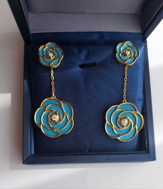 Rose- multi-wear earring (Turquoise)