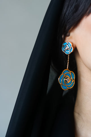 Rose- multi-wear earring (Turquoise)